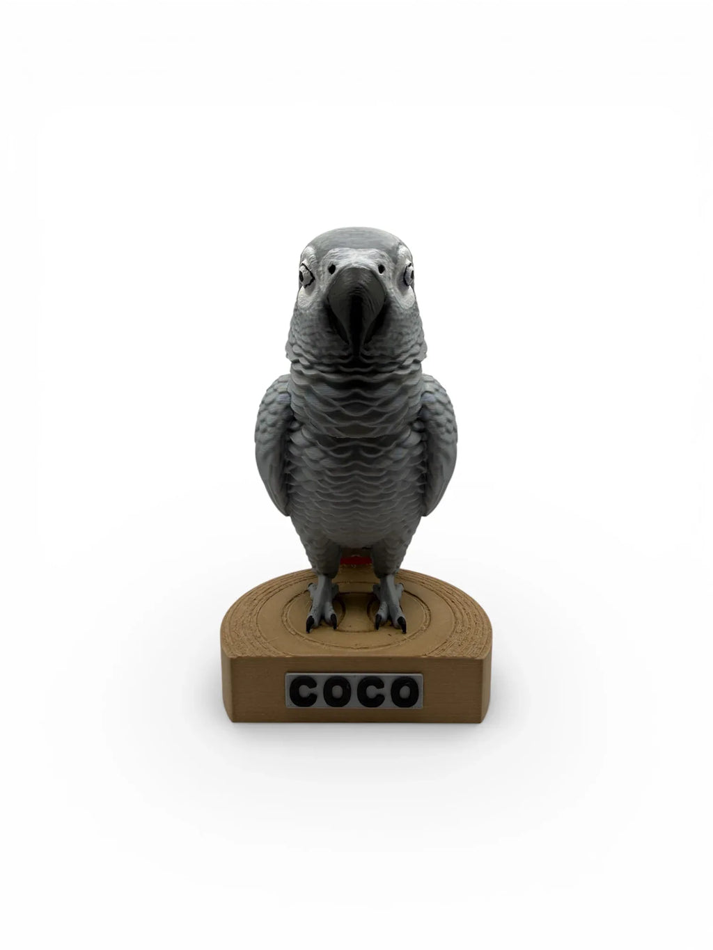 Coco - Sculptură Decorativă 3D Papagal Grey African Jako - Creatii Din Suflet