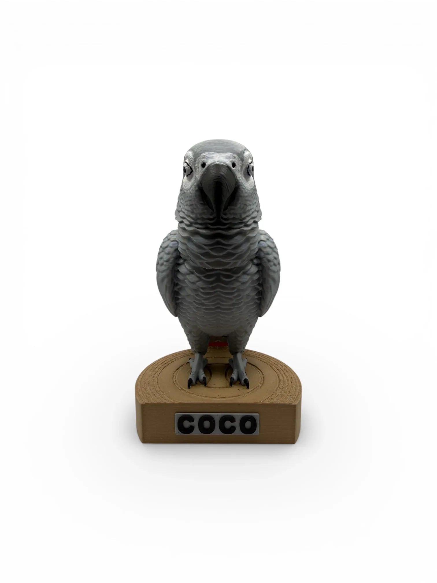 Coco - Sculptură Decorativă 3D Papagal Grey African Jako - Creatii Din Suflet