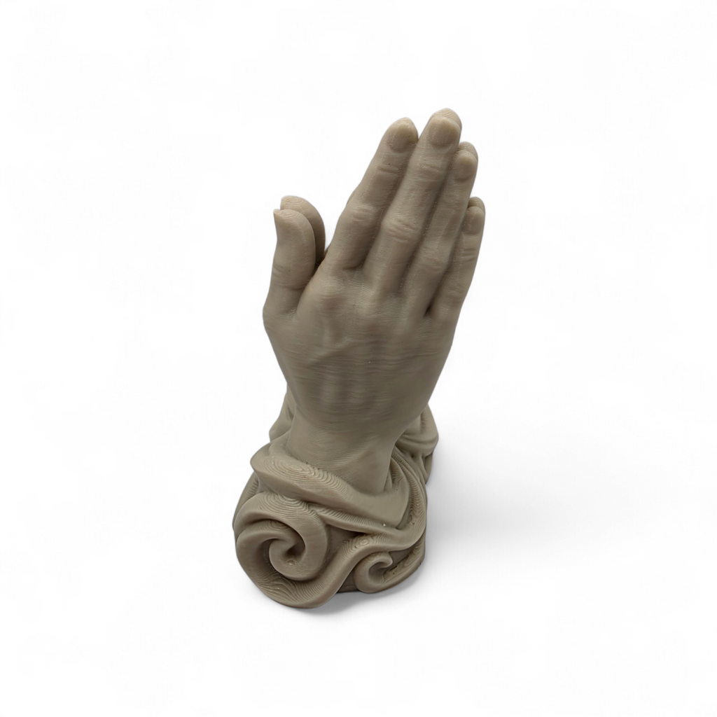 Sculptură Mâini în Rugăciune – Liniște și Detaliu (Print 3D)