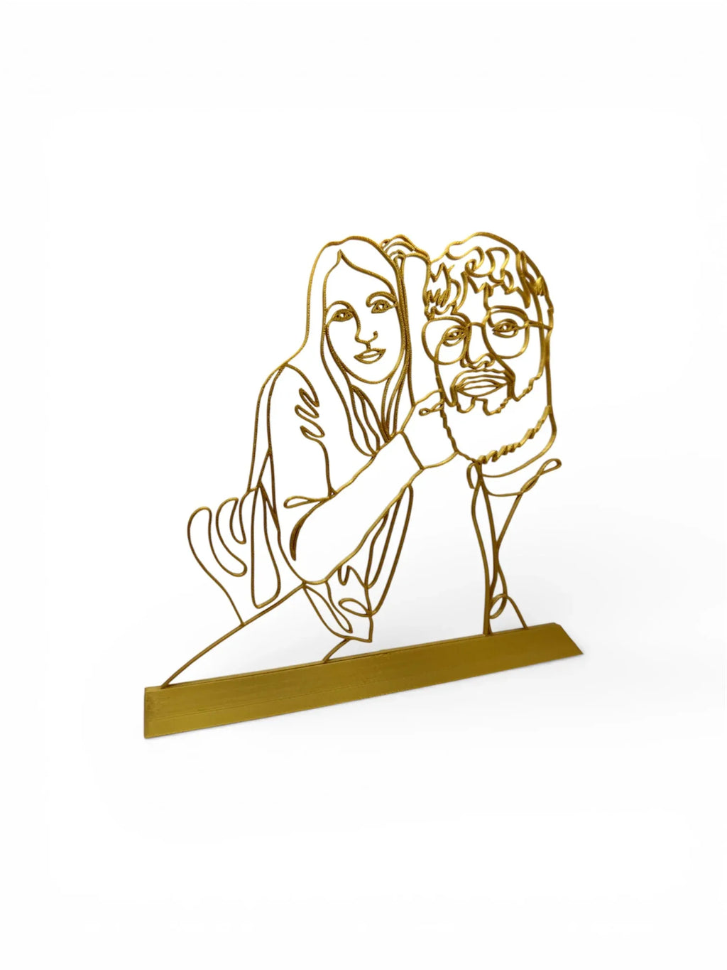 Portret Personalizat "One Line Art" – Sculptură 3D după fotografia ta - Creatii Din Suflet