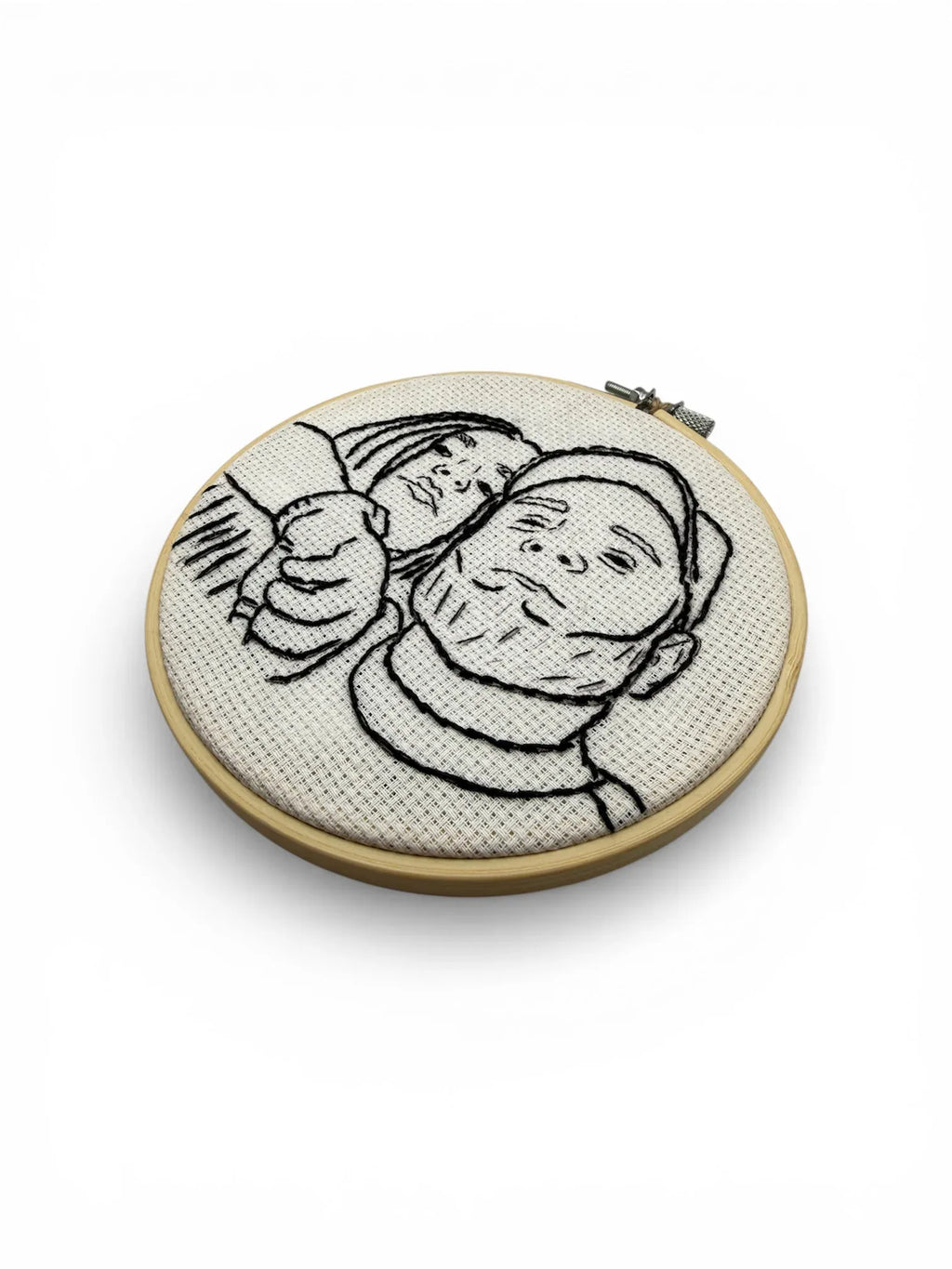 Portret brodat personalizat - handmade - Creatii Din Suflet