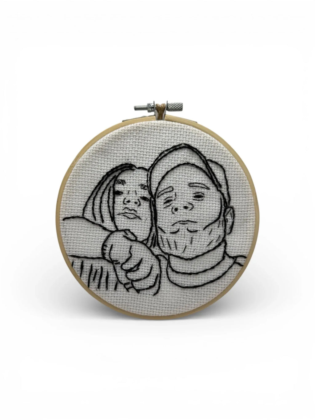 Portret brodat personalizat - handmade - Creatii Din Suflet