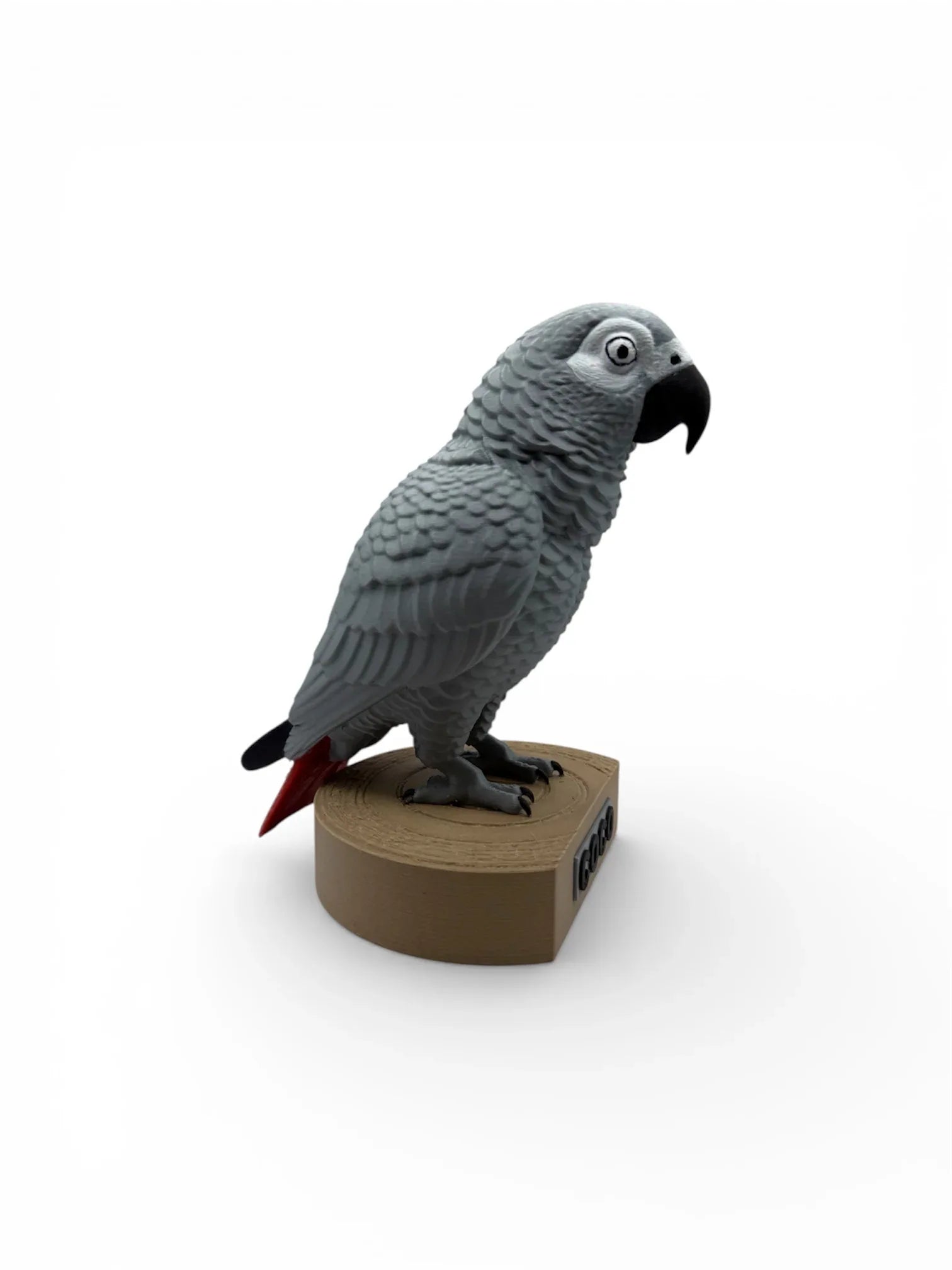 Coco - Sculptură Decorativă 3D Papagal Grey African Jako - Creatii Din Suflet