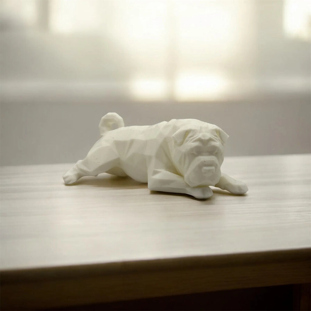 Oscar – Sculptură Decorativă 3D Shar-Pei Low-Poly - Creatii Din Suflet