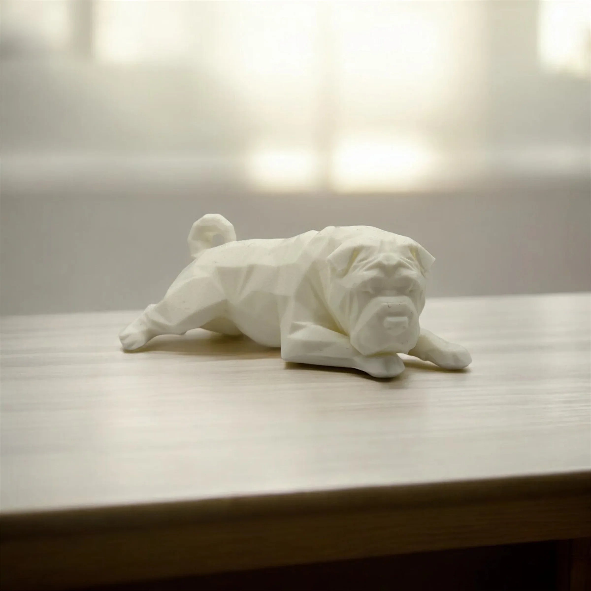Oscar – Sculptură Decorativă 3D Shar-Pei Low-Poly - Creatii Din Suflet