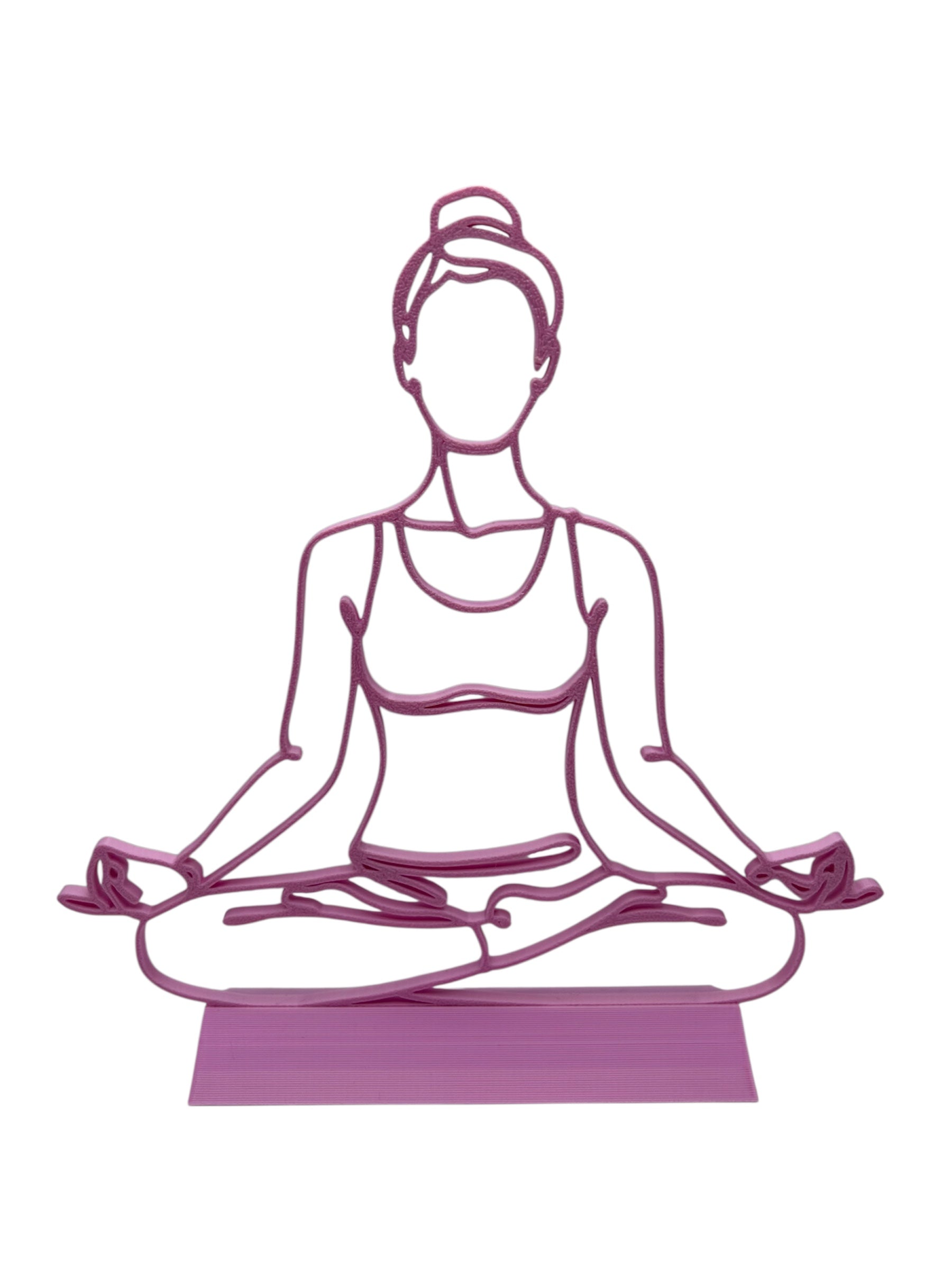 Zen Line – Sculptură Decorativă Yoga 3D