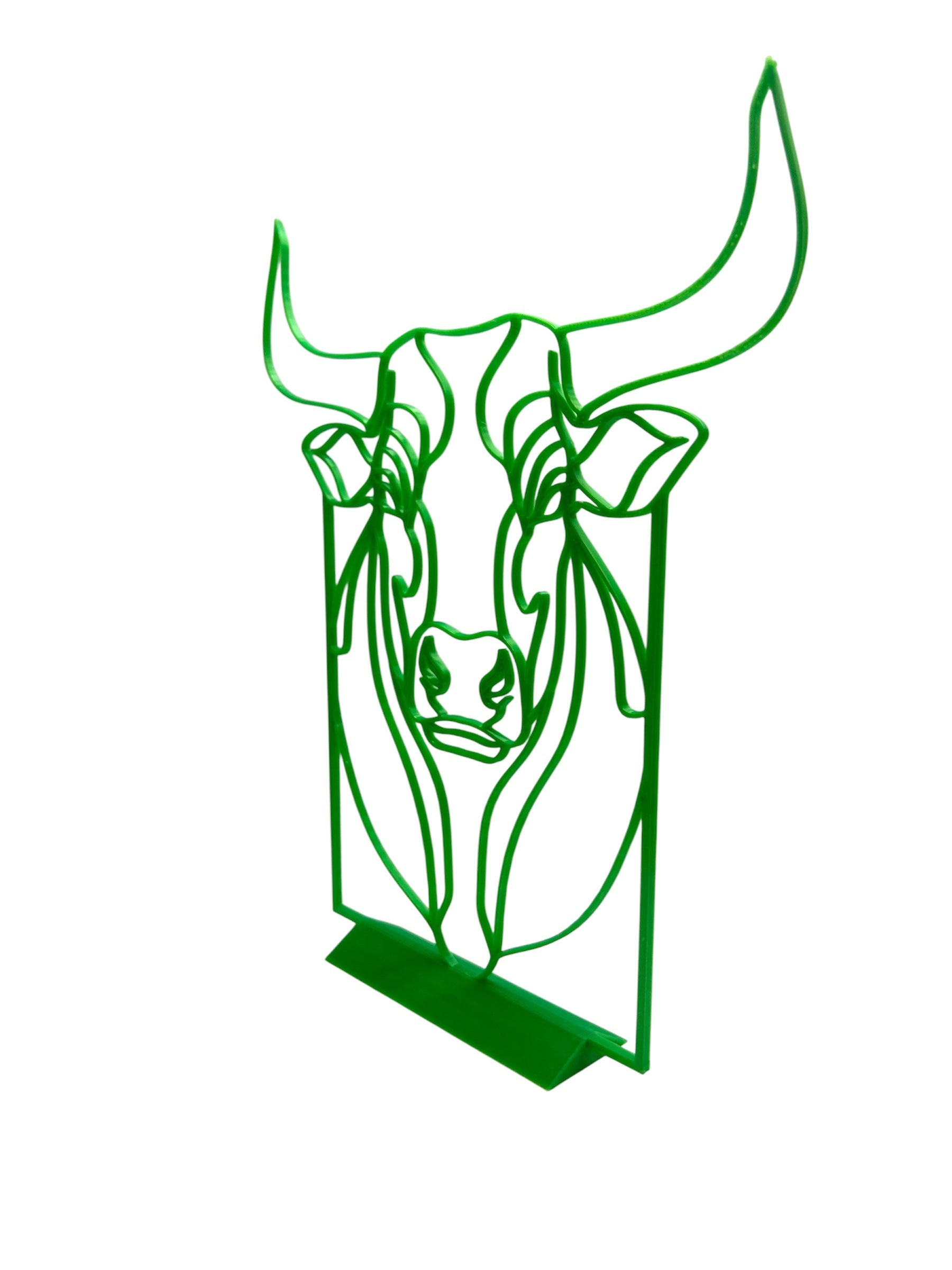 Taur OneLineArt – Sculptură Decorativă Zodie 3D