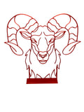 Berbec OneLineArt – Sculptură Decorativă Zodie 3D