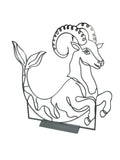 Capricorn OneLineArt – Sculptură Decorativă Zodie 3D