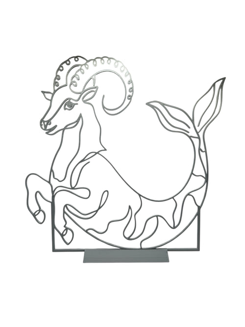 Capricorn OneLineArt – Sculptură Decorativă Zodie 3D