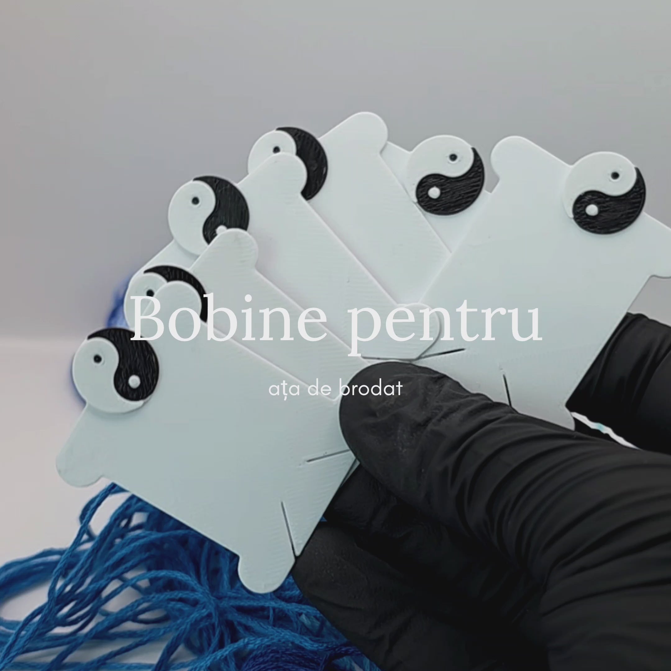 Set 6 - Bobine Yin&Yang pentru ata de brodat